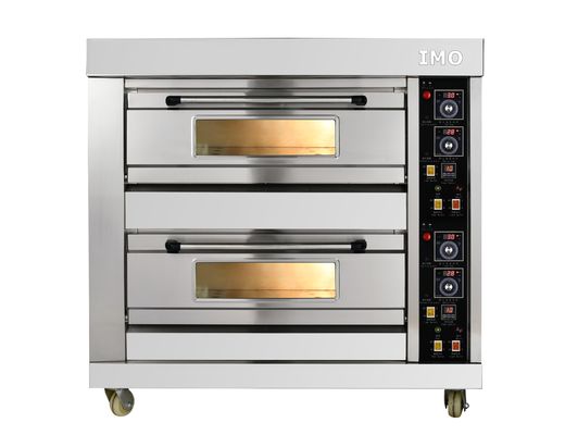ステンレス鋼の商業電気焼けるオーブンは時間および温度調整を明確にする